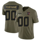 MyBoyd Custom H.Texans Olive 2025 Salute To Service Limited Game Any Name & Numbers Stitched Jerseys