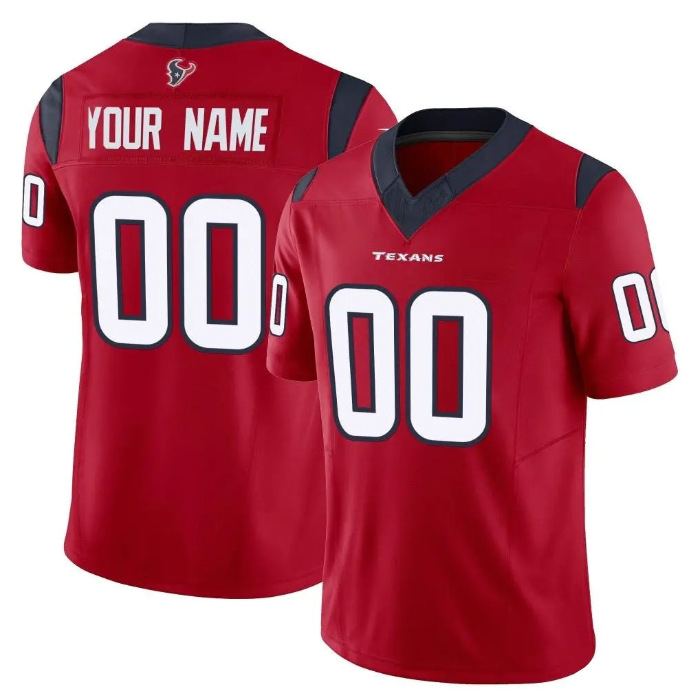 MyBoyd Custom H.Texans Red Limited Vapor F.U.S.E. Home Game Any Name & Numbers Stitched Jerseys