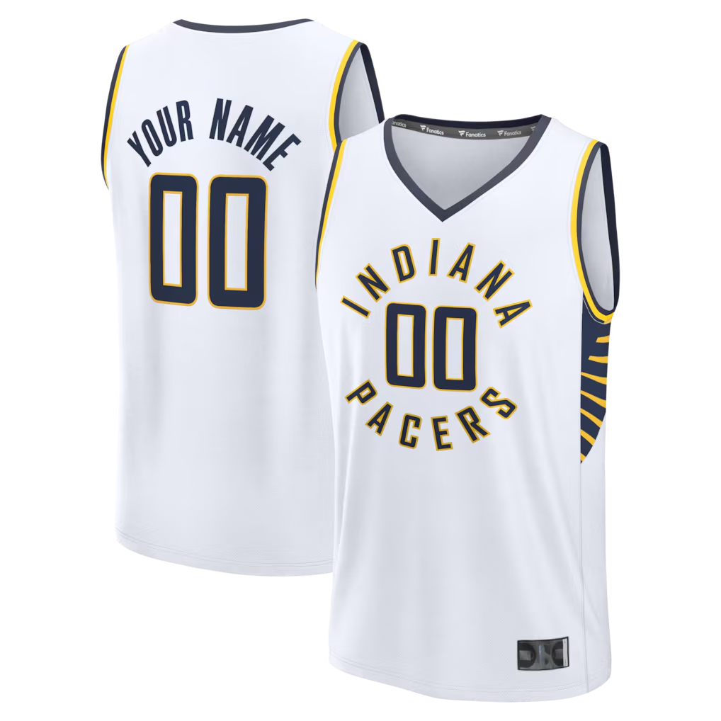 MyBoyd Custom I.Pacers White Fast Break Jerseys - Icon Edition