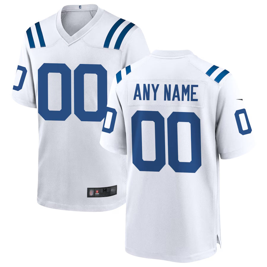 MyBoyd Custom IN.Colts White Replica Home Game Stitched Jerseys
