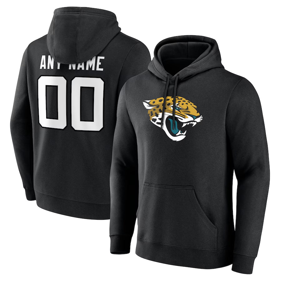 MyBoyd Custom J.Jaguars Black Pullover Hoodie Game Stitched Jerseys