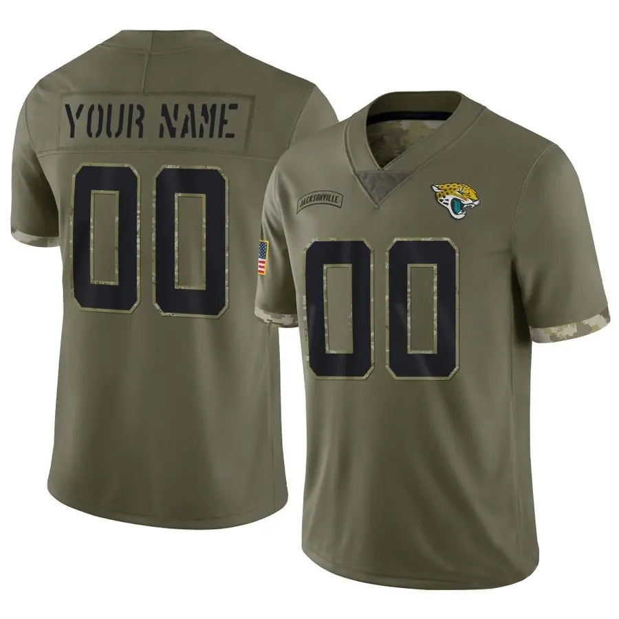 MyBoyd Custom J.Jaguars Olive Salute To Service Limited Stitched Jerseys