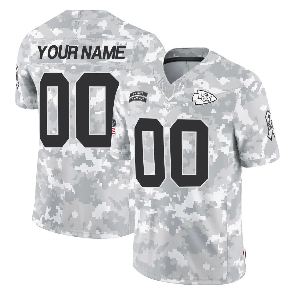 MyBoyd Custom KC.Chiefs Arctic Camo Salute To Service Limited Game Any Name & Numbers Stitched Jerseys