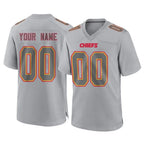MyBoyd Custom KC.Chiefs Gray Atmosphere Fashion Game Any Name & Numbers Stitched Jerseys