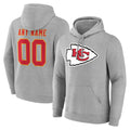 MyBoyd Custom KC.Chiefs Gray Pullover Hoodies Limited Any Name & Numbers Stitched Jerseys