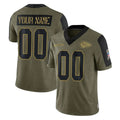 MyBoyd Custom KC.Chiefs Olive Salute To Service Limited Game Any Name & Numbers Stitched Jerseys