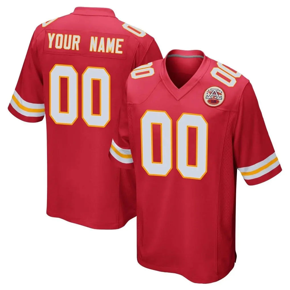 MyBoyd Custom KC.Chiefs Red Home Game Any Name & Numbers Stitched Jerseys