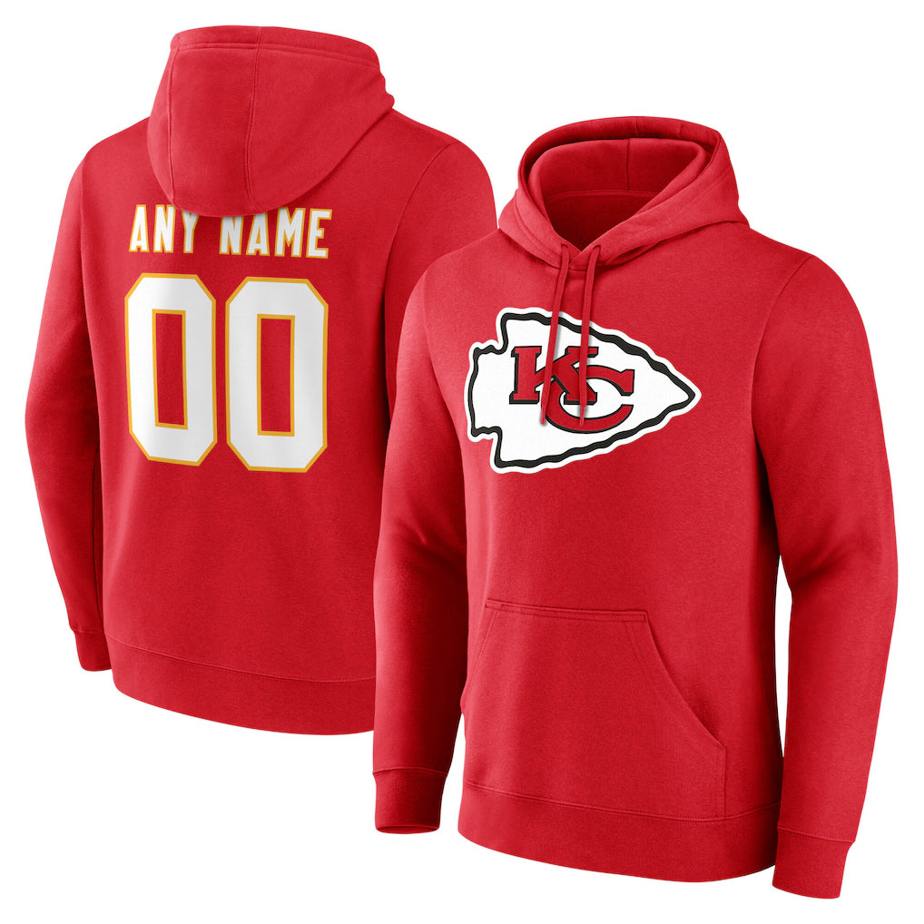 MyBoyd Custom KC.Chiefs Red LoGo Pullover Hoodies Limited Any Name & Numbers Stitched Jerseys