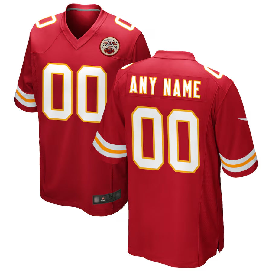 MyBoyd Custom KC.Chiefs Red Replica Game Stitched Jerseys