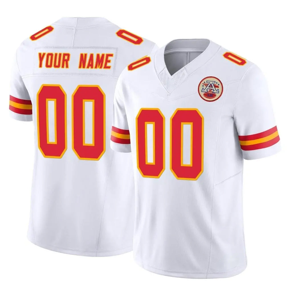 MyBoyd Custom KC.Chiefs White Limited Vapor F.U.S.E. Home Game Any Name & Numbers Stitched Jerseys