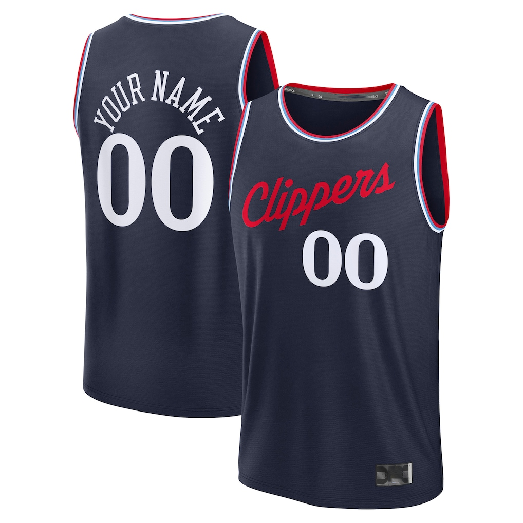 MyBoyd Custom L.Clippers Navy Fast Break Stitched Jerseys- Icon Edition