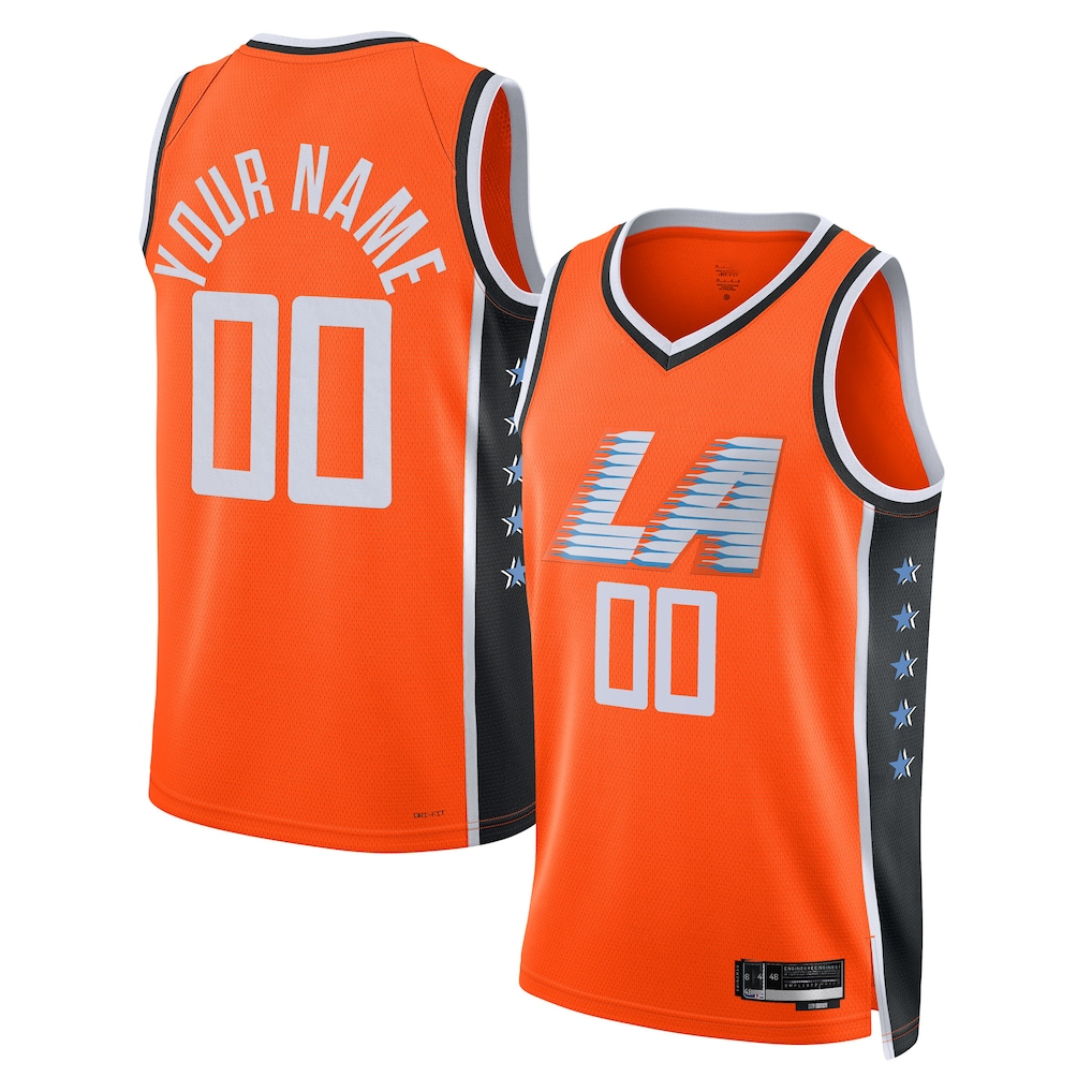 MyBoyd Custom L.Clippers Orange 202526 City Edition Swingman Stitched Jerseys