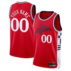 MyBoyd Custom L.Clippers Red 202425 Swingman Stitched Jerseys- Statement Edition