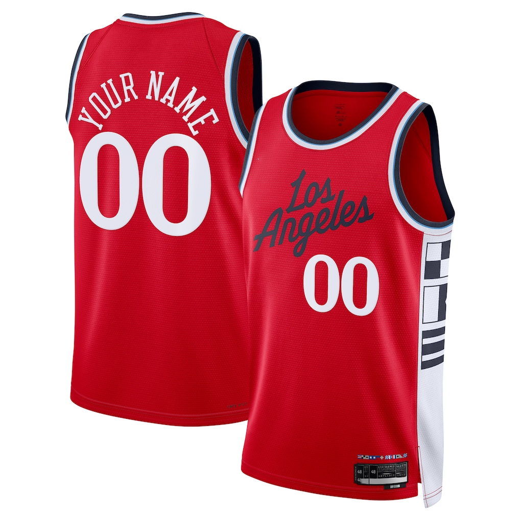 MyBoyd Custom L.Clippers Red 202425 Swingman Stitched Jerseys- Statement Edition