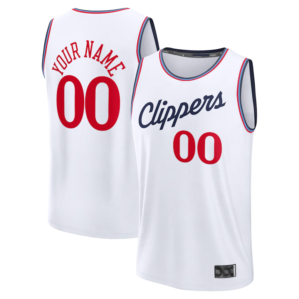 MyBoyd Custom L.Clippers White Fast Break Stitched Jerseys- Association Edition