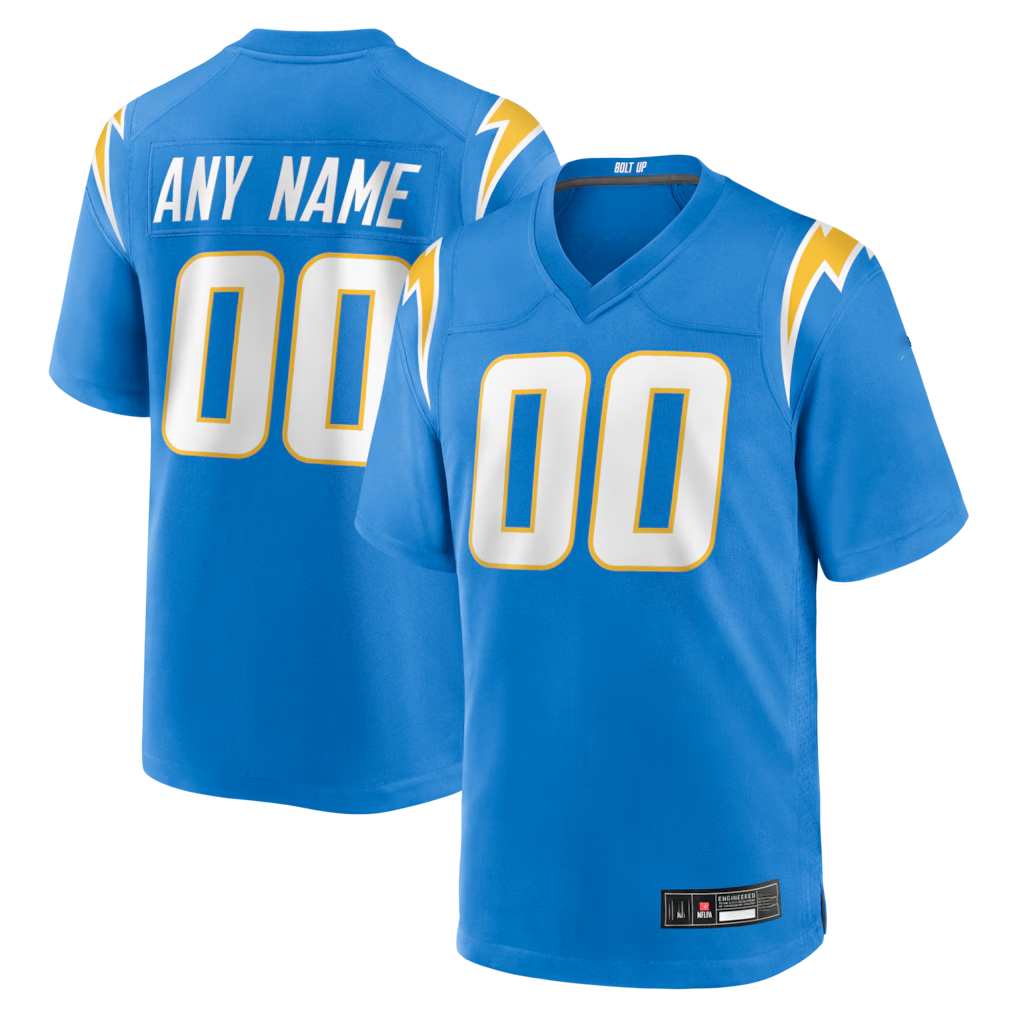 MyBoyd Custom LA.Chargers Los Angeles Chargers Powder Blue Stitched Jerseys
