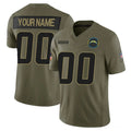 MyBoyd Custom LA.Chargers Salute To Service Olive Limited Stitched Jerseys