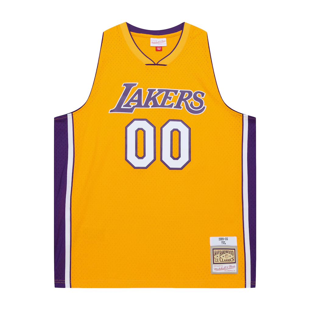 MyBoyd Custom LA.Lakers Mitchell & Ness x Playboi Carti Gold 1999-00 Swingman Stitched Jerseys
