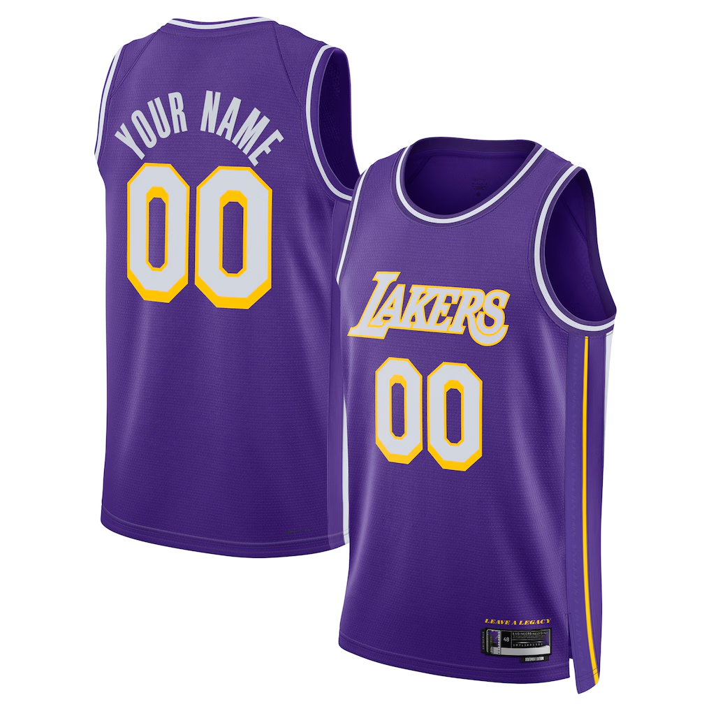 MyBoyd Custom LA.Lakers Purple Swingman Stitched Jerseys - Statement Edition