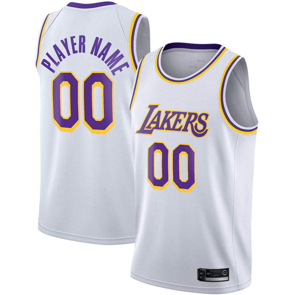MyBoyd Custom LA.Lakers White 202021 Swingman Stitched Jerseys - Association Edition