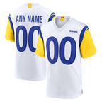 MyBoyd Custom LA.Rams White Alternate Stitched Jerseys