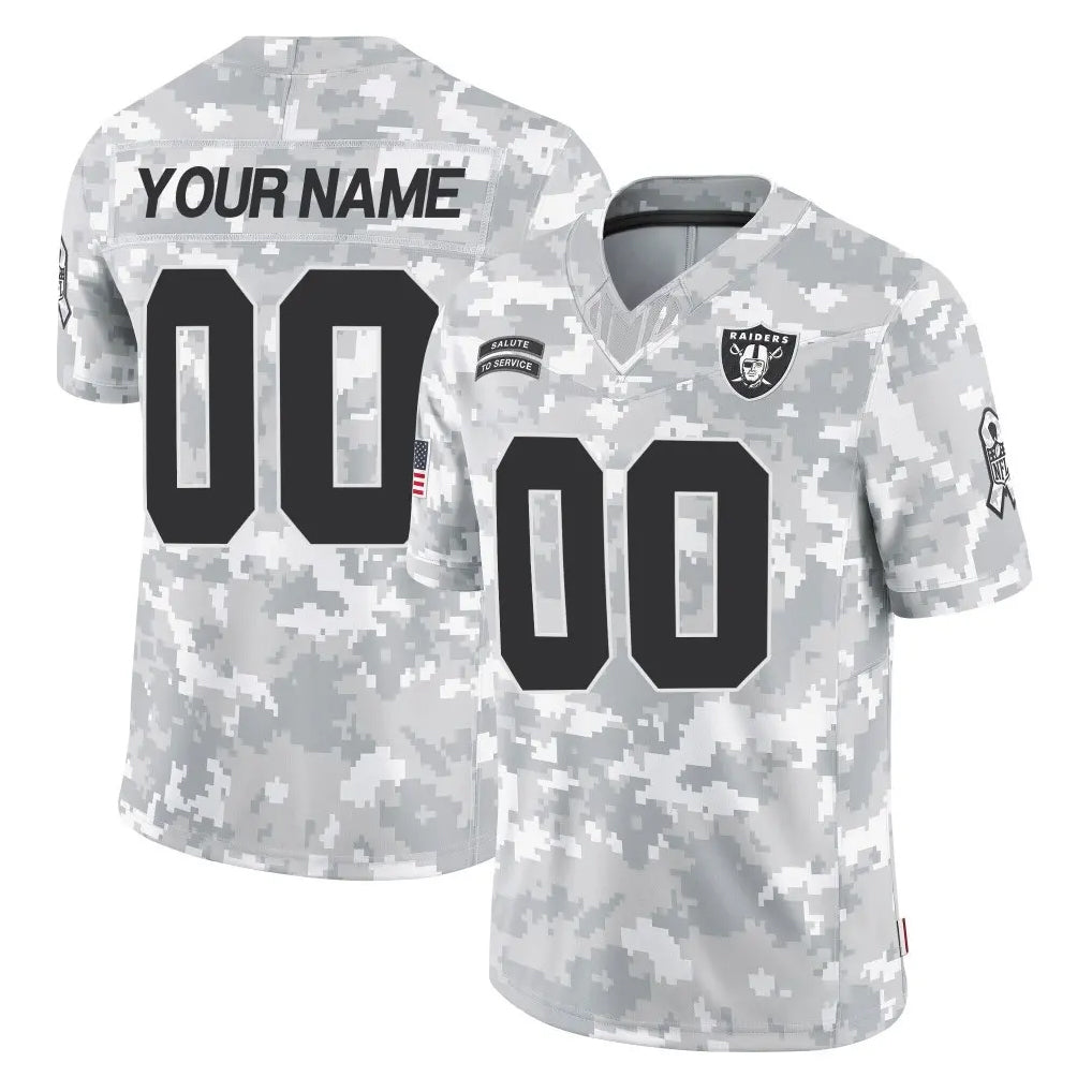 MyBoyd Custom LV.Raiders Arctic Camo Salute To Service Limited Game Any Name & Numbers Stitched Jerseys