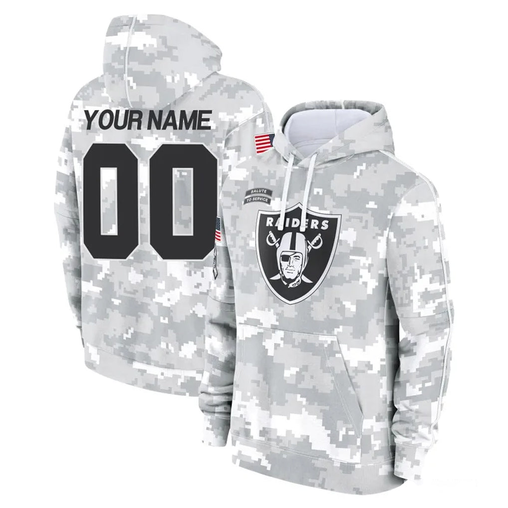 MyBoyd Custom LV.Raiders Arctic Camo Salute to Service Hoodies Limited Game Any Name & Numbers Stitched Jerseys