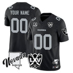 MyBoyd Custom LV.Raiders Black 65th Anniversary Vapor Limited Home Game Any Name & Numbers Stitched Jerseys