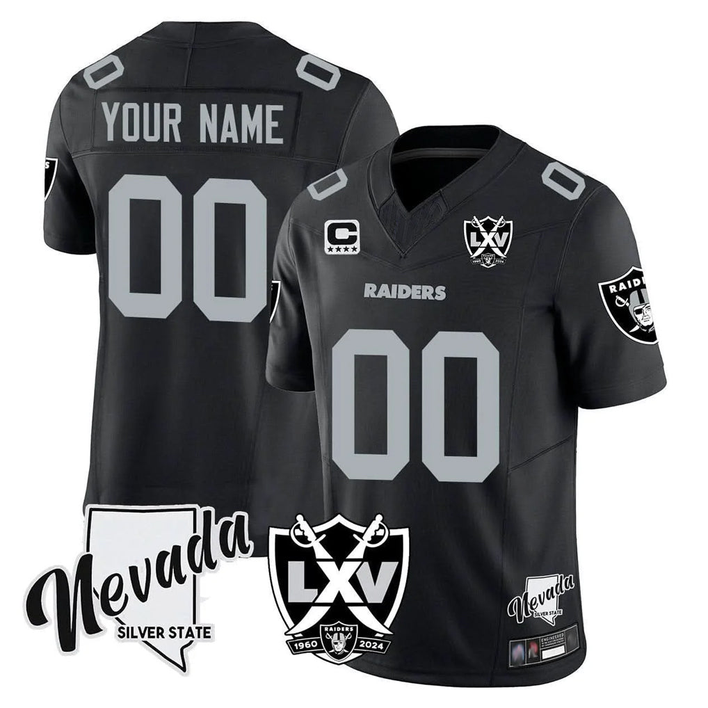 MyBoyd Custom LV.Raiders Black 65th Anniversary Vapor Limited Home Game Any Name & Numbers Stitched Jerseys