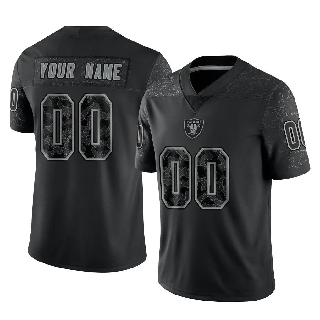 MyBoyd Custom LV.Raiders Black Reflective Limited Game Any Name & Numbers Stitched Jerseys