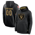 MyBoyd Custom LV.Raiders Black Salute to Service Hoodies Limited Game Any Name & Numbers Stitched Jerseys