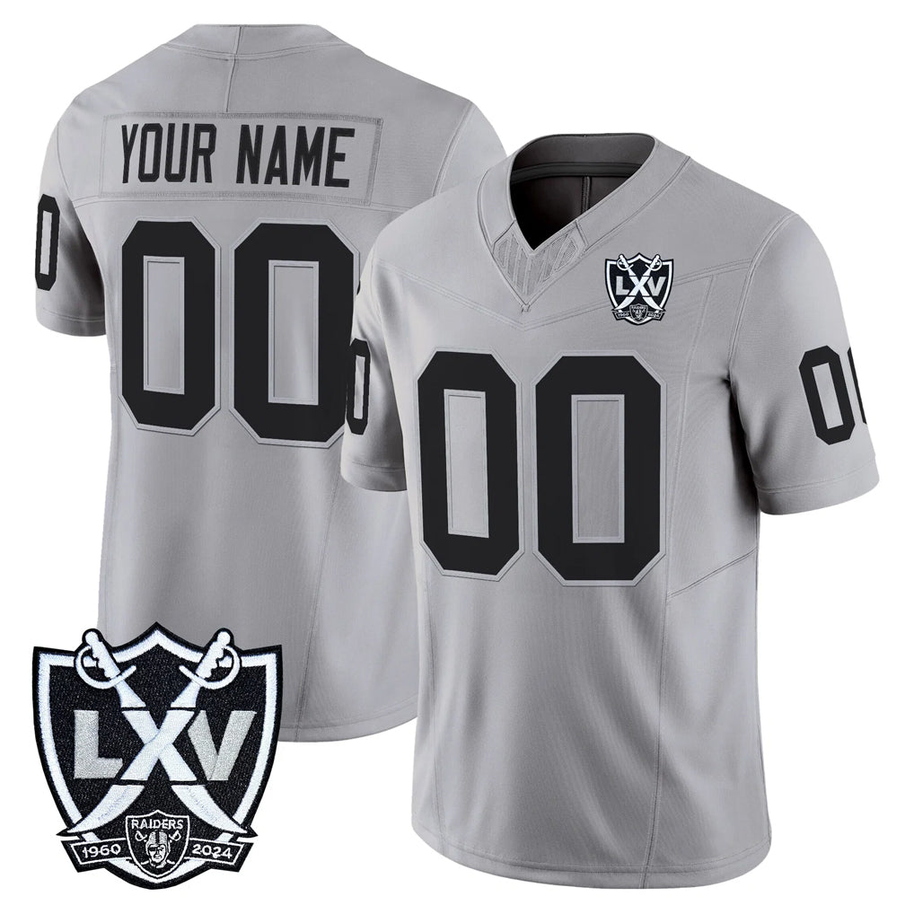 MyBoyd Custom LV.Raiders Gray 2026 Vapor Limited Home Game Any Name & Numbers Stitched Jerseys