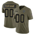 MyBoyd Custom LV.Raiders Olive 2025 Salute To Service Limited Game Any Name & Numbers Stitched Jerseys