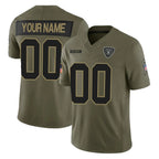 MyBoyd Custom LV.Raiders Olive 2025 Salute To Service Limited Game Any Name & Numbers Stitched Jerseys