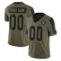 MyBoyd Custom LV.Raiders Olive Salute To Service Limited Game Any Name & Numbers Stitched Jerseys