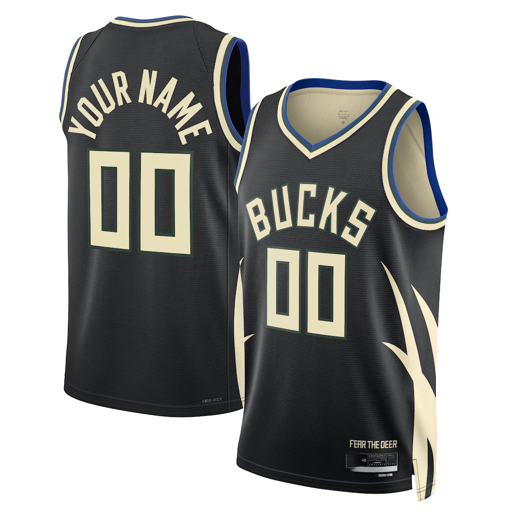 MyBoyd Custom M.Bucks Black 202223 Swingman Jerseys - Statement Edition
