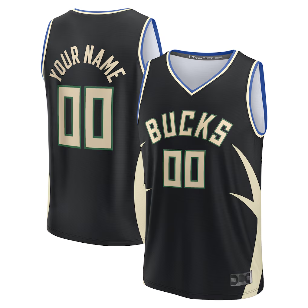 MyBoyd Custom M.Bucks  Black Fast Break Jerseys - Statement Edition