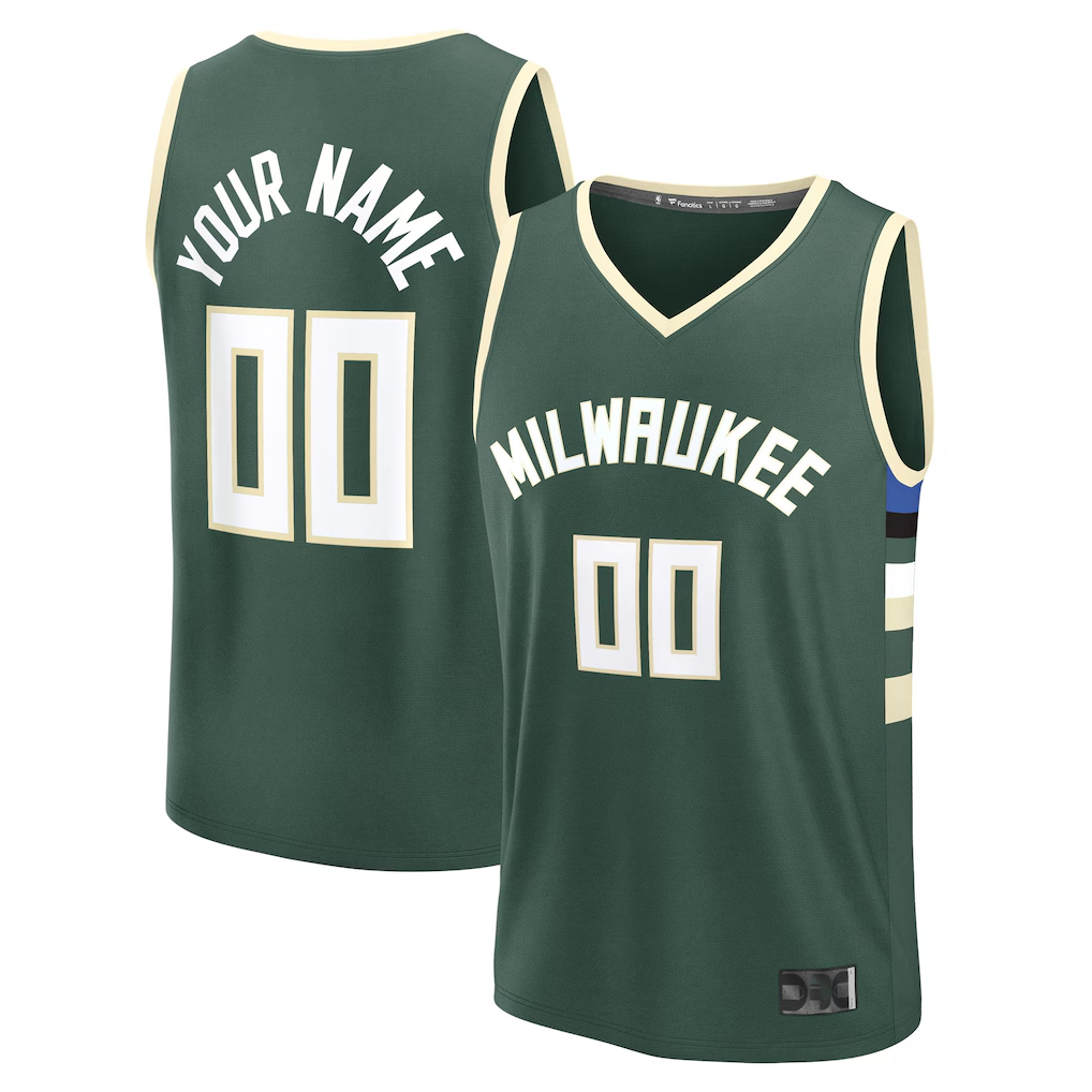 MyBoyd Custom M.Bucks Green Fast Break Jerseys - Icon Edition