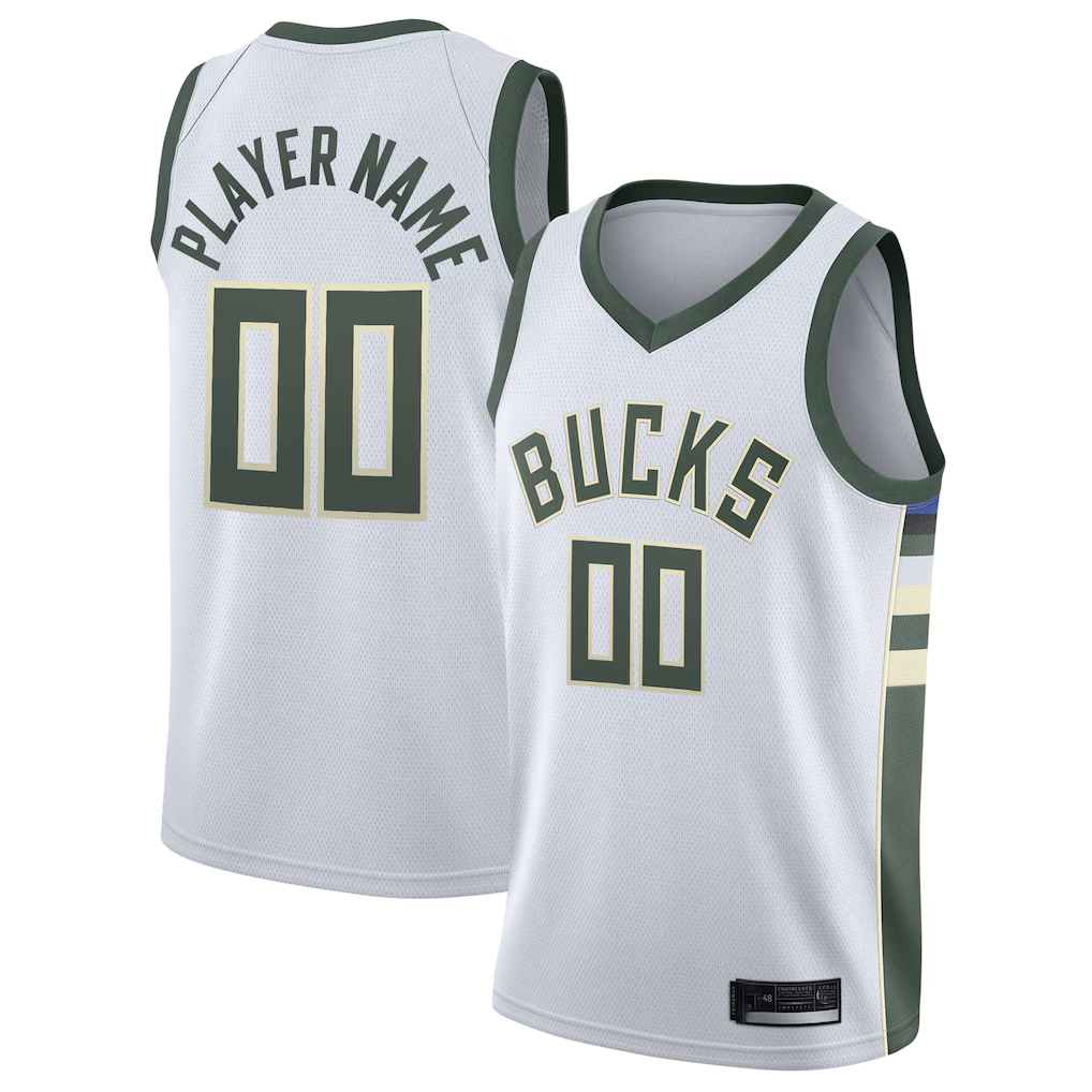 MyBoyd Custom M.Bucks White 202021 Swingman Custom Jerseys - Association Edition