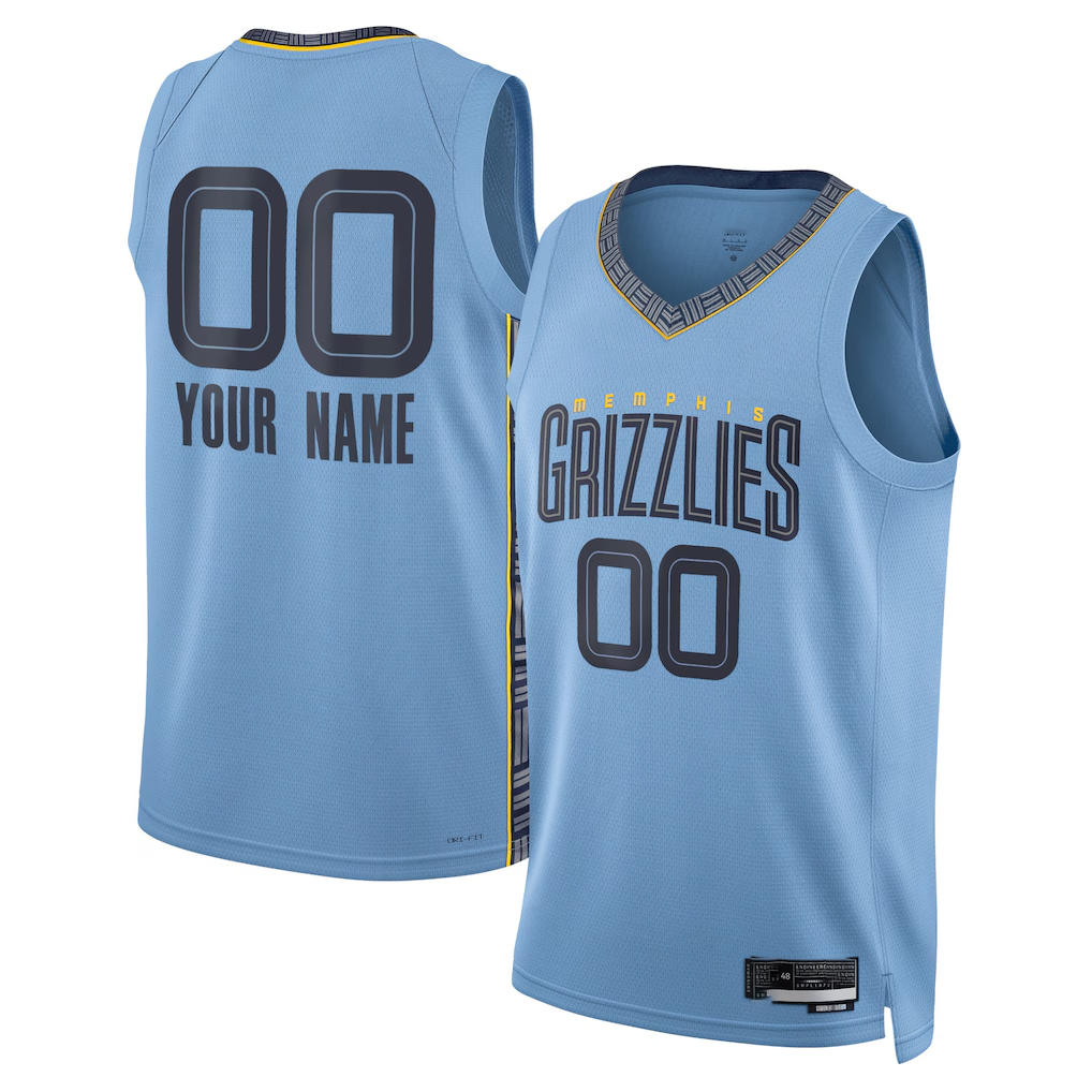 MyBoyd Custom M.Grizzlies Blue 202223 Swingman Stitched Jerseys - Statement Edition