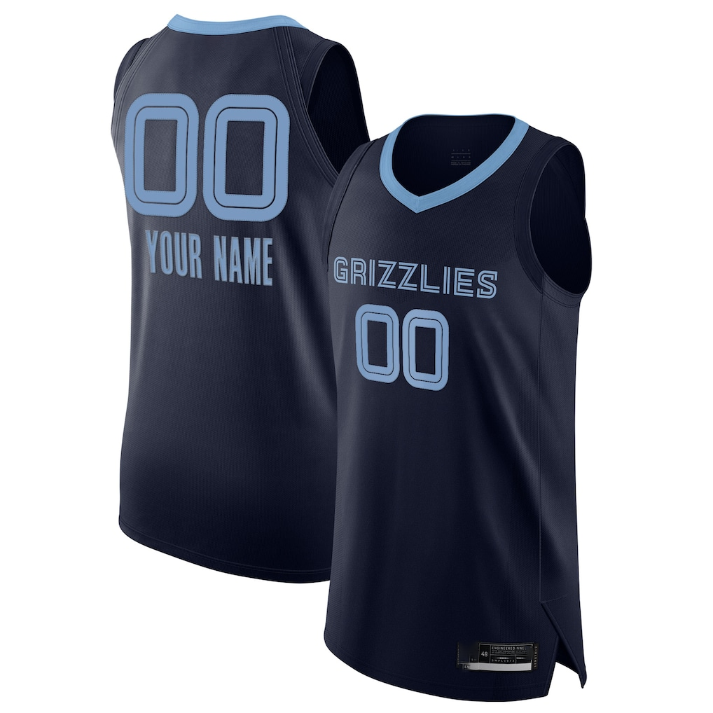 MyBoyd Custom M.Grizzlies Navy 202021 Authentic Stitched Jerseys- Icon Edition
