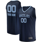 MyBoyd Custom M.Grizzlies Navy Fast Break Replica Stitched Jerseys - Icon Edition