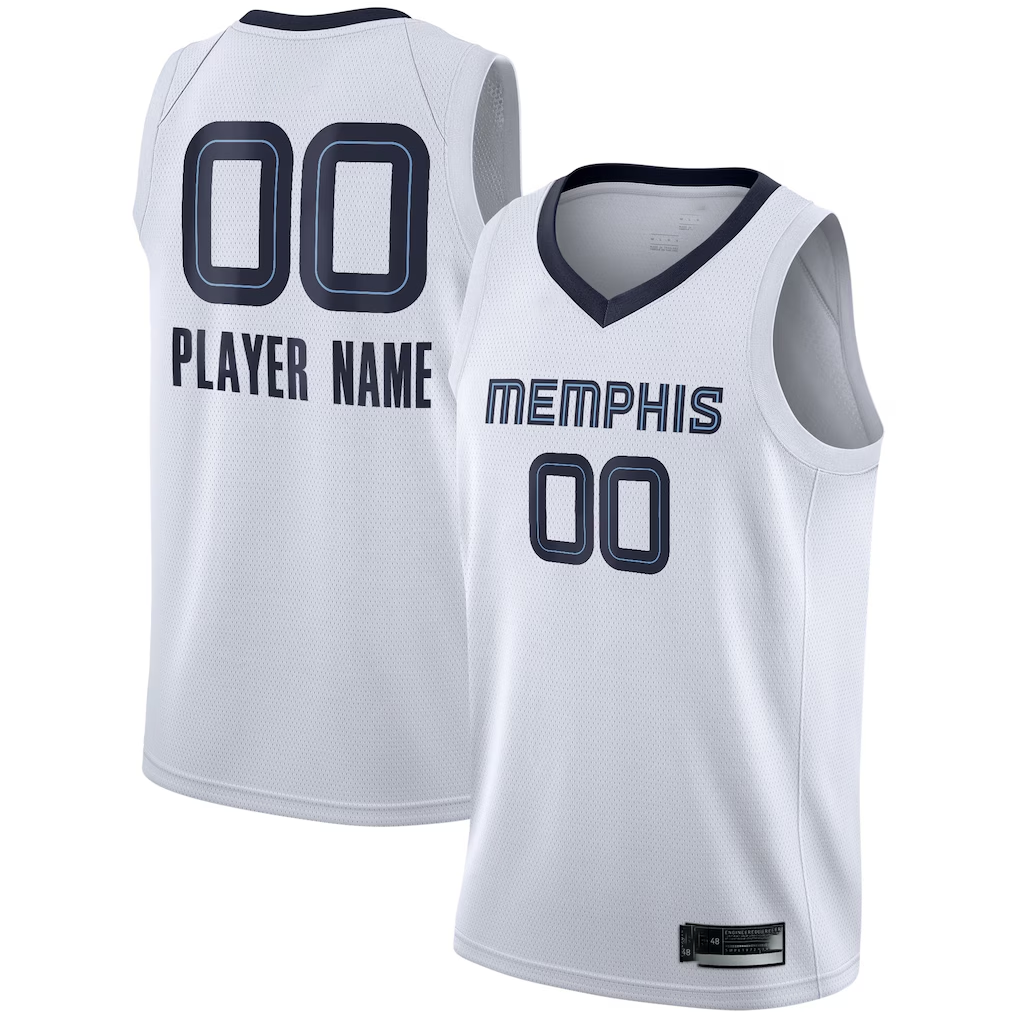MyBoyd Custom M.Grizzlies White 202021 Swingman Stitched Jerseys- Association Edition