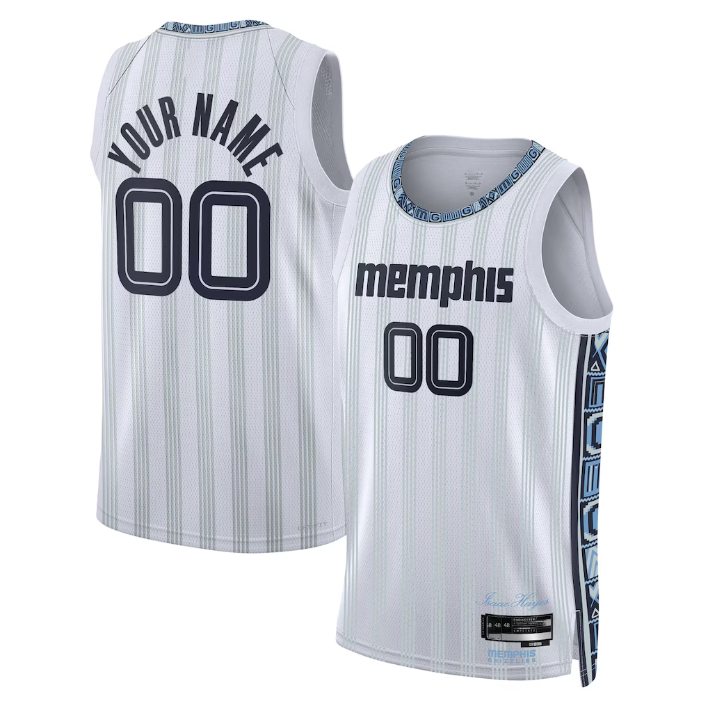 MyBoyd Custom M.Grizzlies White 202526 City Edition Swingman Stitched Jerseys
