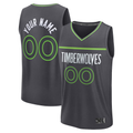 MyBoyd Custom M.Timberwolves Anthracite Fast Break Stitched Jerseys- Icon Edition