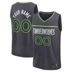 MyBoyd Custom M.Timberwolves Anthracite Fast Break Stitched Jerseys- Icon Edition