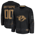 MyBoyd Custom N.Predators Black 2024 Military Appreciation Practice Jerseys