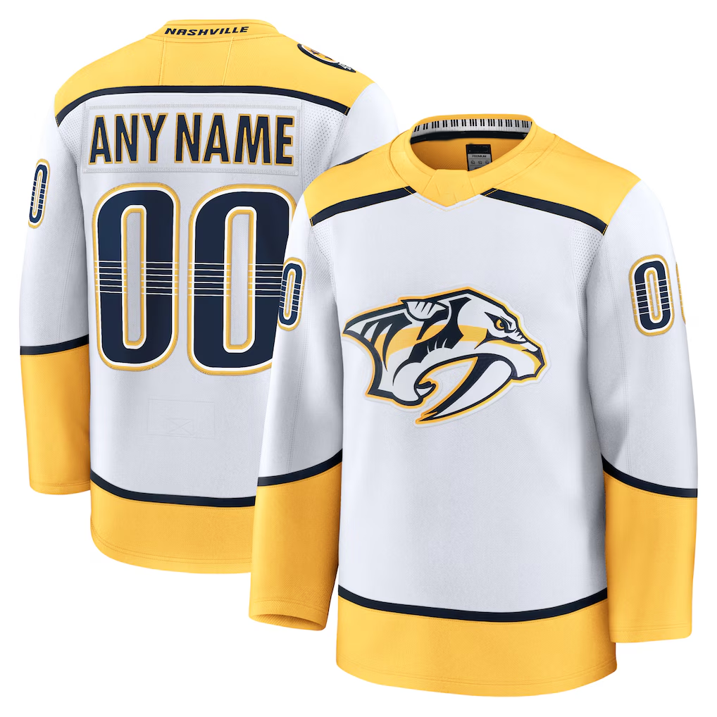 MyBoyd Custom N.Predators White Away Premium Jerseys