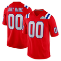 MyBoyd Custom NE.Patriots  Red Super Bowl LX Patch Game Jersey Stitched Jerseys