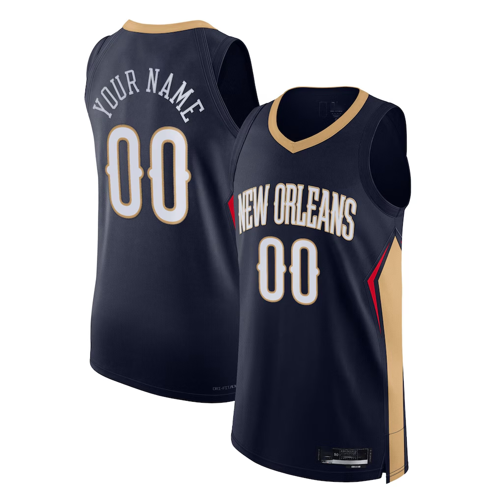 MyBoyd Custom NO.Pelicans Navy 202122 Diamond Authentic Stitched Jerseys- Icon Edition